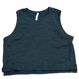 Lululemon Cropped Muscle Tank Black Camo Size‎ 14